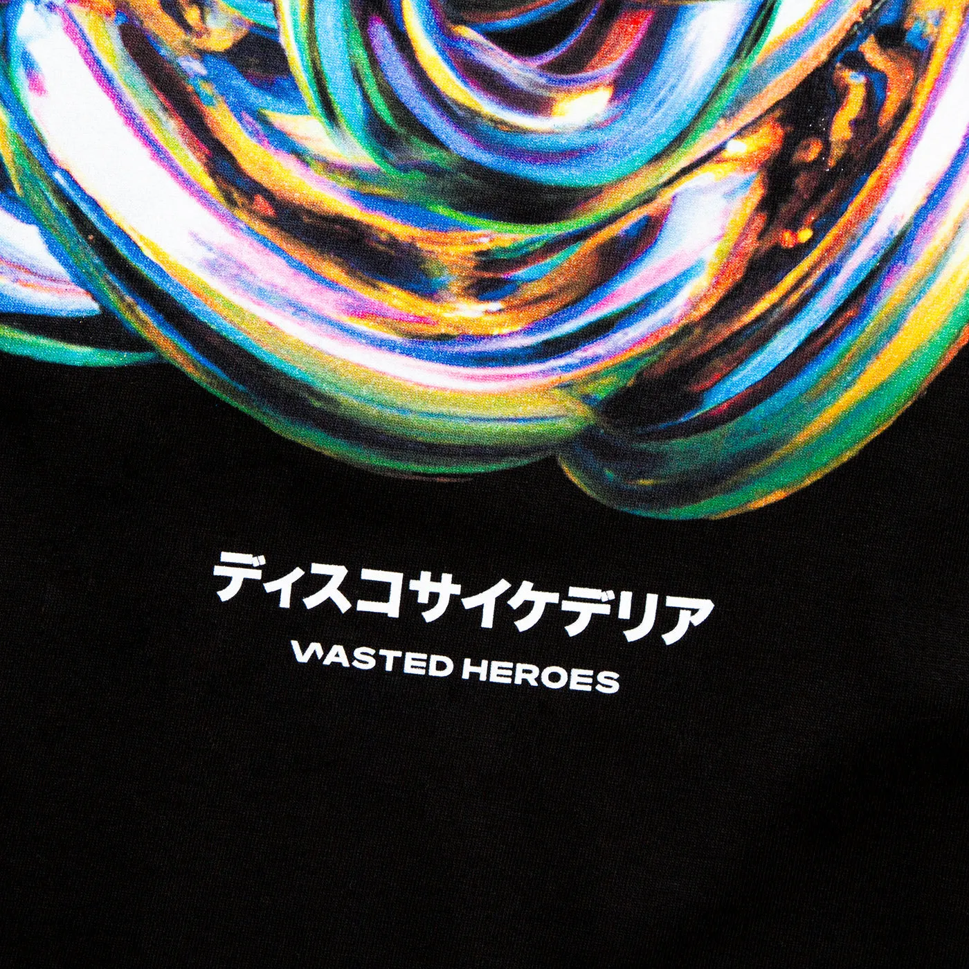 025 Disco Psychedelia Front Print - Tshirt - Black