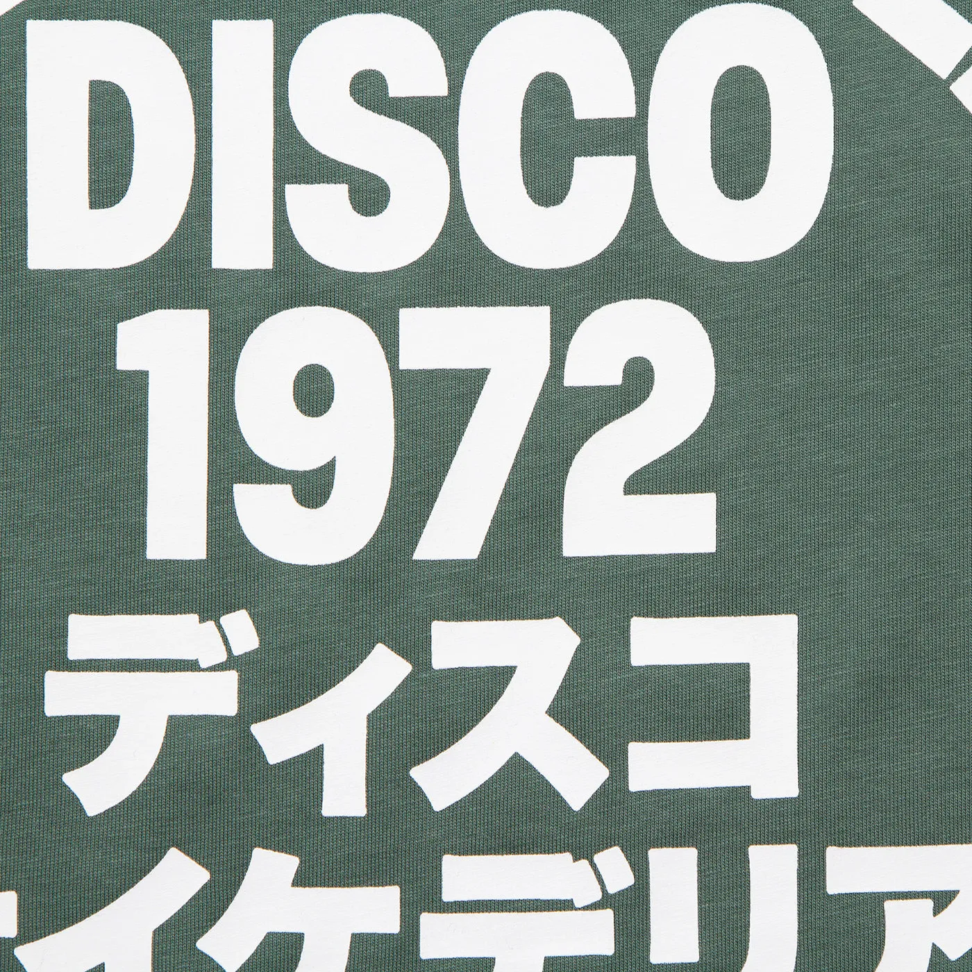 1972 Psychedelic Disco Front Print - Tshirt - Green