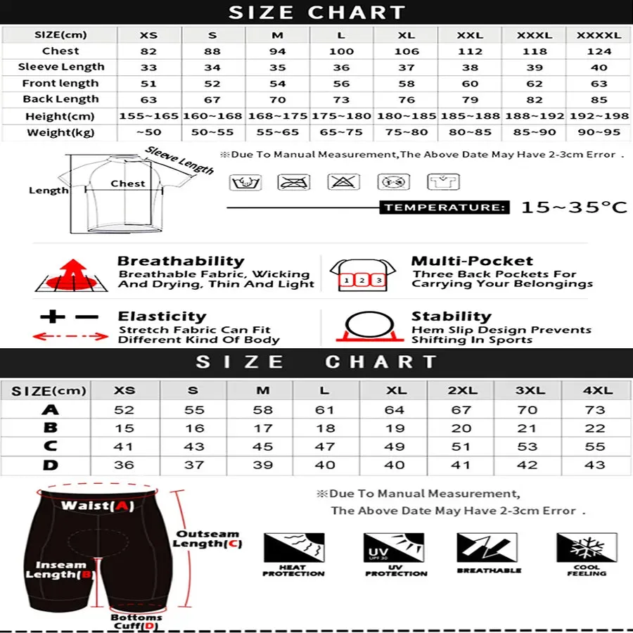 2023 Road Bike Jersey Set Men's Cycling Clothing Summer MTB Team Clothes Short Sleeve Uniform Triathlon Skinsuit Ropa De Hombre