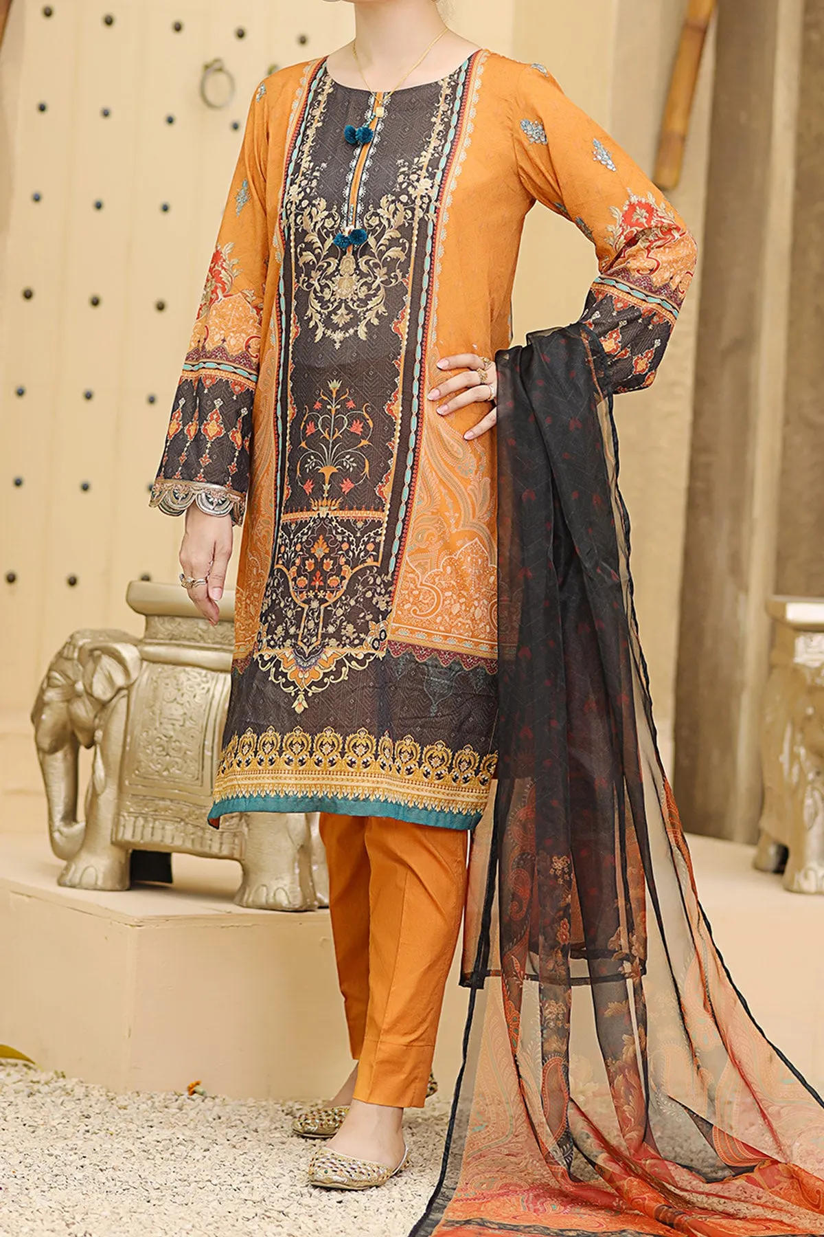 3 PIECE DIGITAL PRINT LAWN| DPC-216