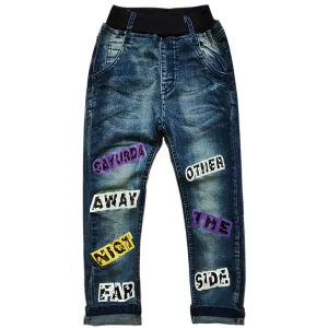 5088 Kids Boys' Jeans Trousers Elastic Waist Spring And Fall  children's