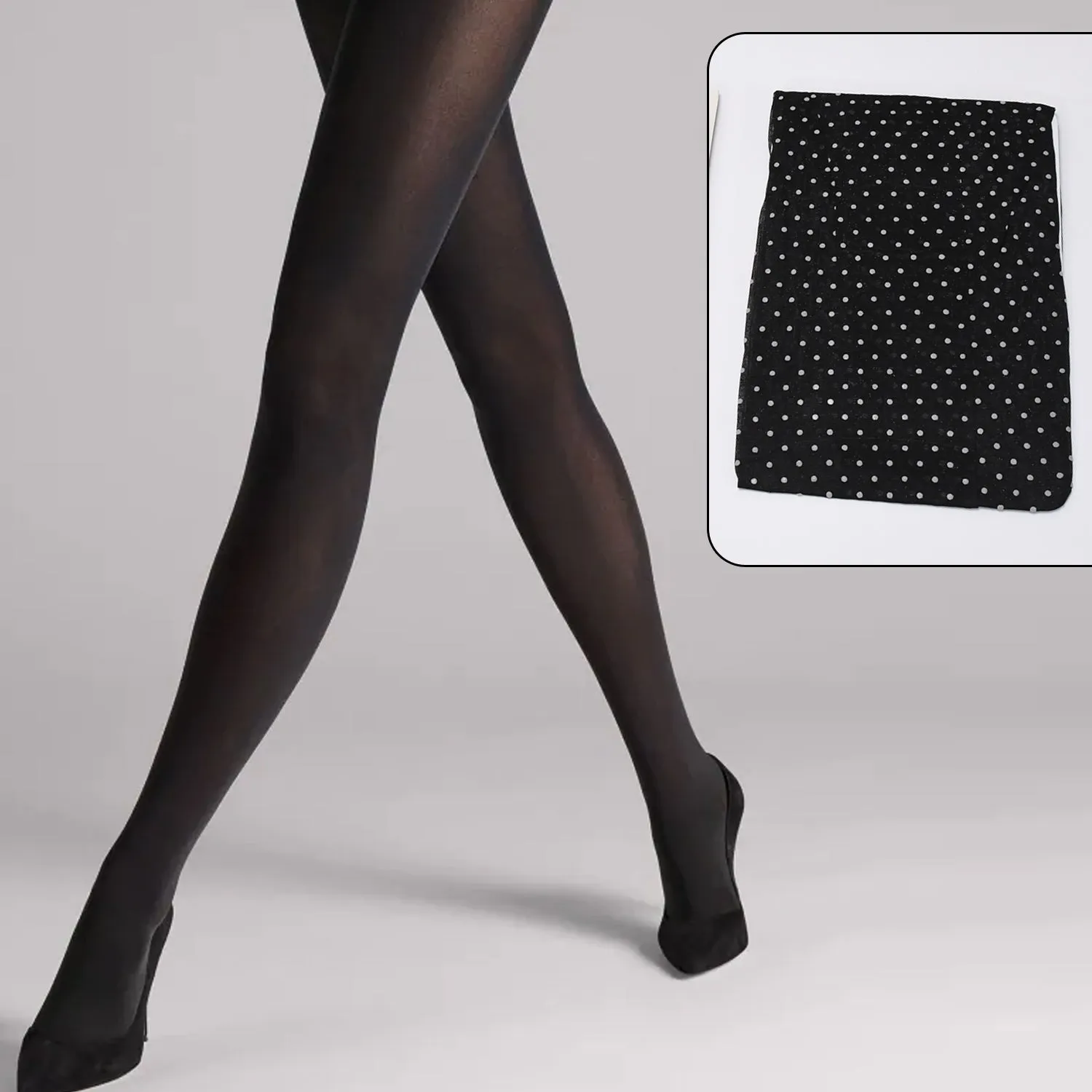 6489 Body Stocking Cloth White Dot Design Stocking Cloth With ELASTIC CLOTH , BEST SOFT MATERIAL CLOTH