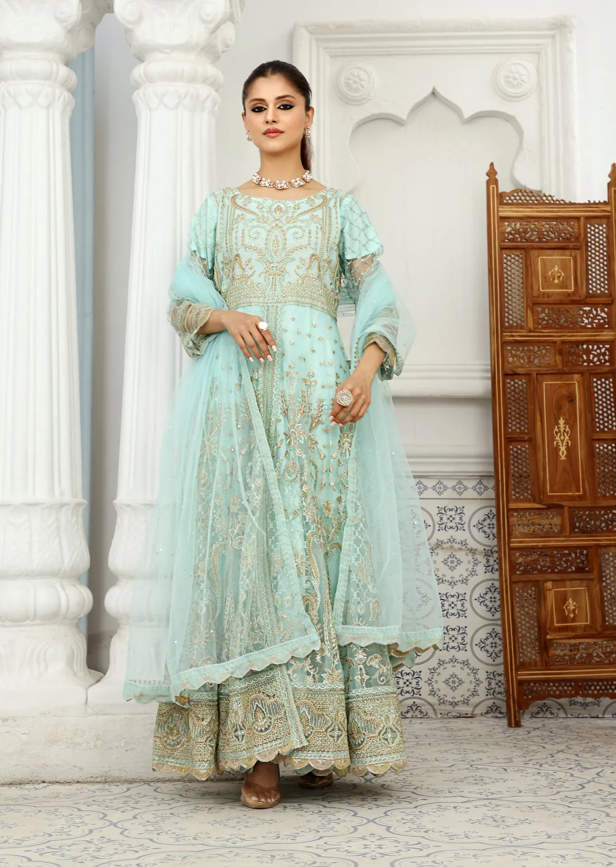 999 Turquoise Readymade Open Cut Maxi