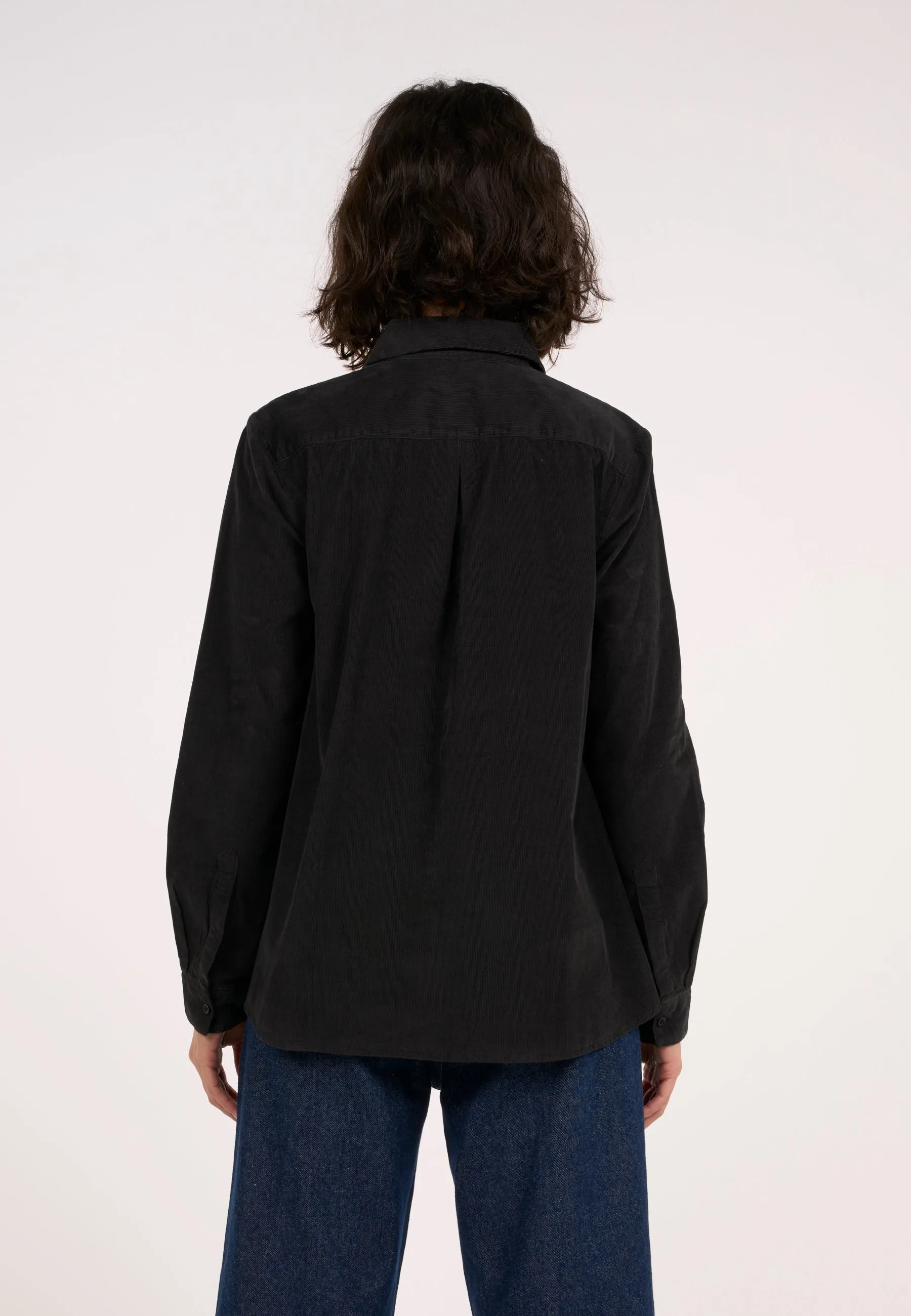 A-shape Corduroy shirt - Black Jet