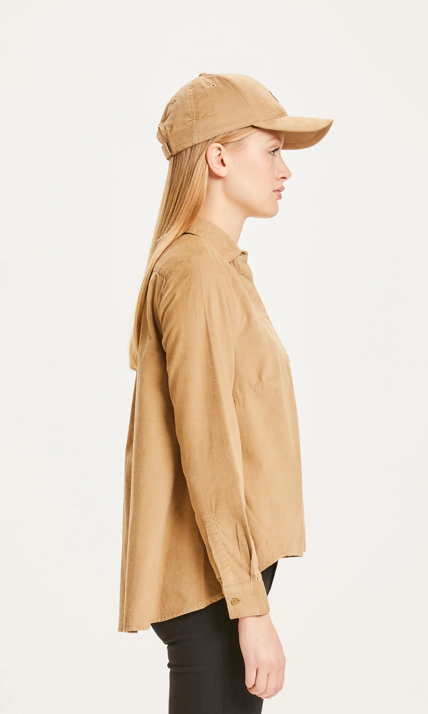 A-shape Corduroy shirt - Kelp melange