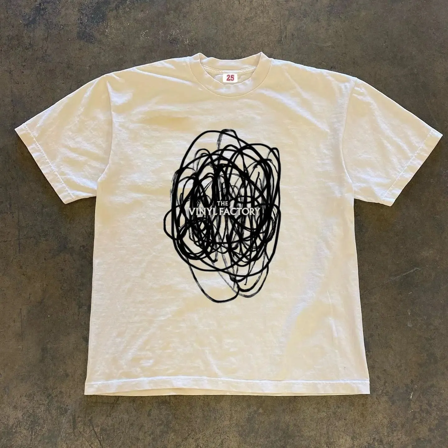 Abstract Scribble Design Text T-Shirt