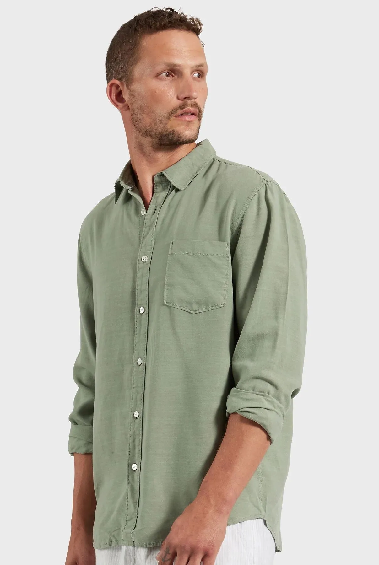 Academy Brand Men's Burton Shirt - Jasper Green