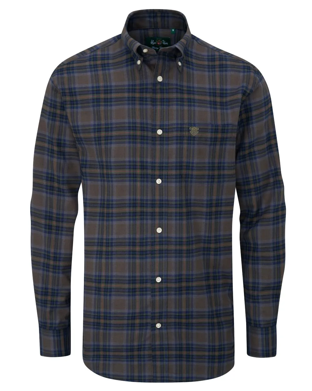 Alan Paine Ilkley Flannel Button-Down Collar Shirt