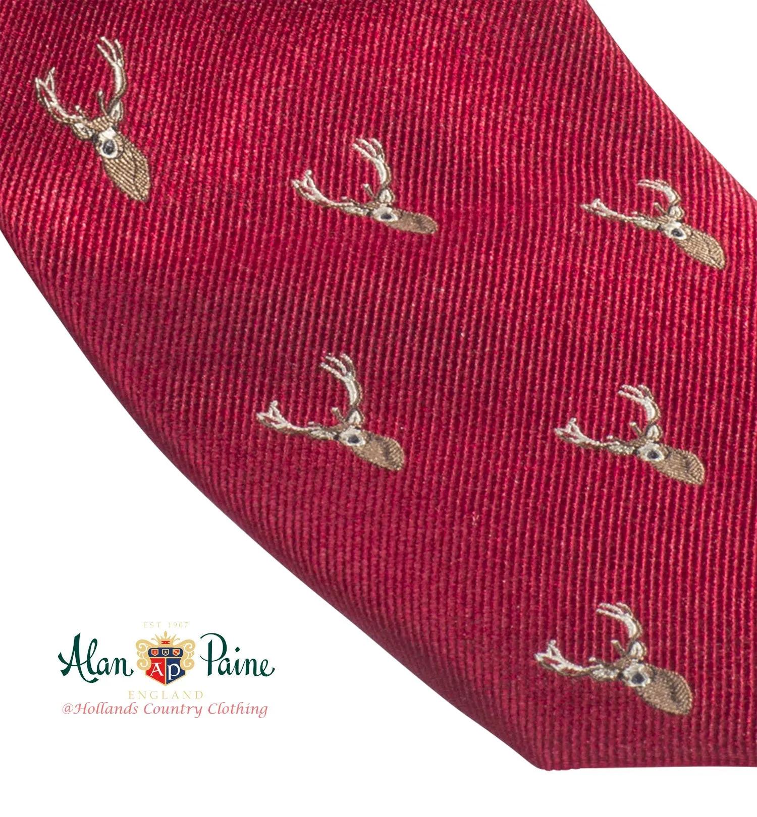 Alan Paine Ripon Silk Tie | Stag's Head