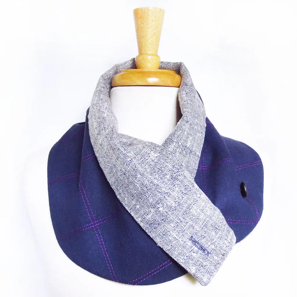 anjelica button scarf in purple