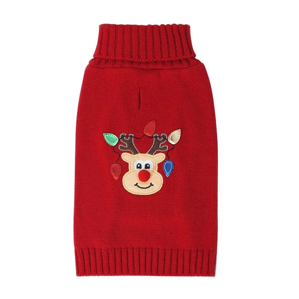 Anniepaw Winter Turtleneck Sweater for Small Dogs Cats Chihuahua Soft Knitted Pet Costumes