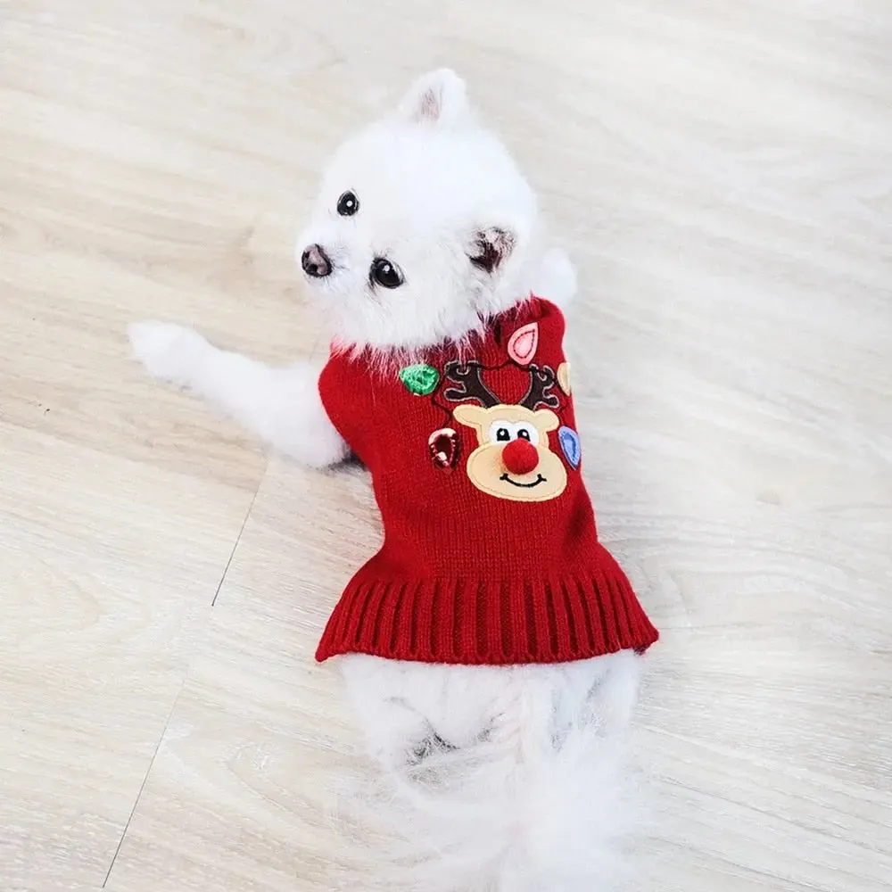 Anniepaw Winter Turtleneck Sweater for Small Dogs Cats Chihuahua Soft Knitted Pet Costumes