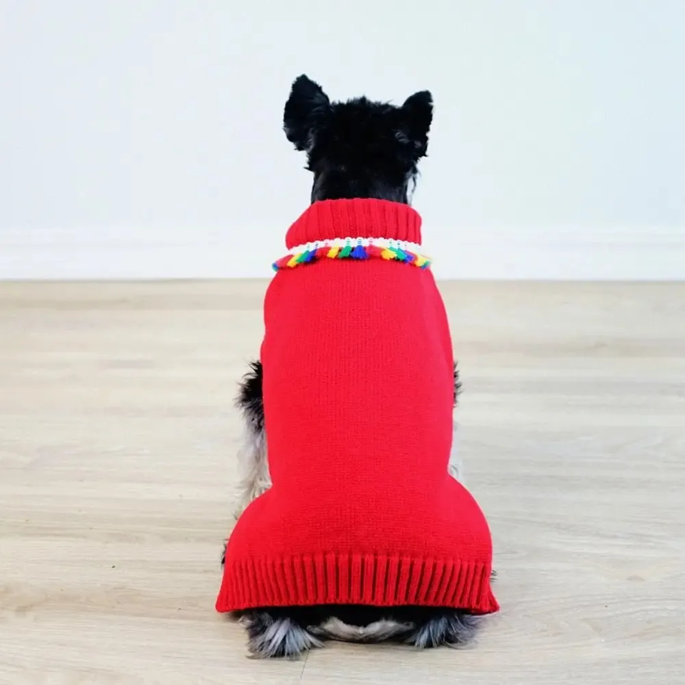 Anniepaw Winter Turtleneck Sweater for Small Dogs Cats Chihuahua Soft Knitted Pet Costumes