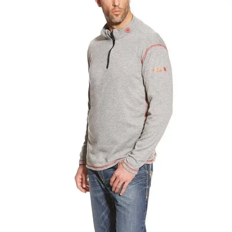 ARIAT - FR Baselayer 1/4 Zip - Heather Gray