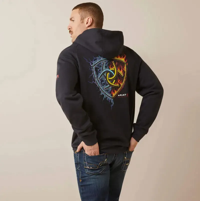 ARIAT - FR Rev Hoodie, Shock Fire Black