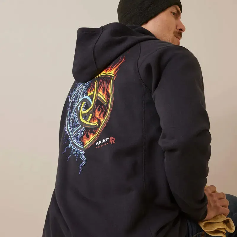 ARIAT - FR Rev Hoodie, Shock Fire Black