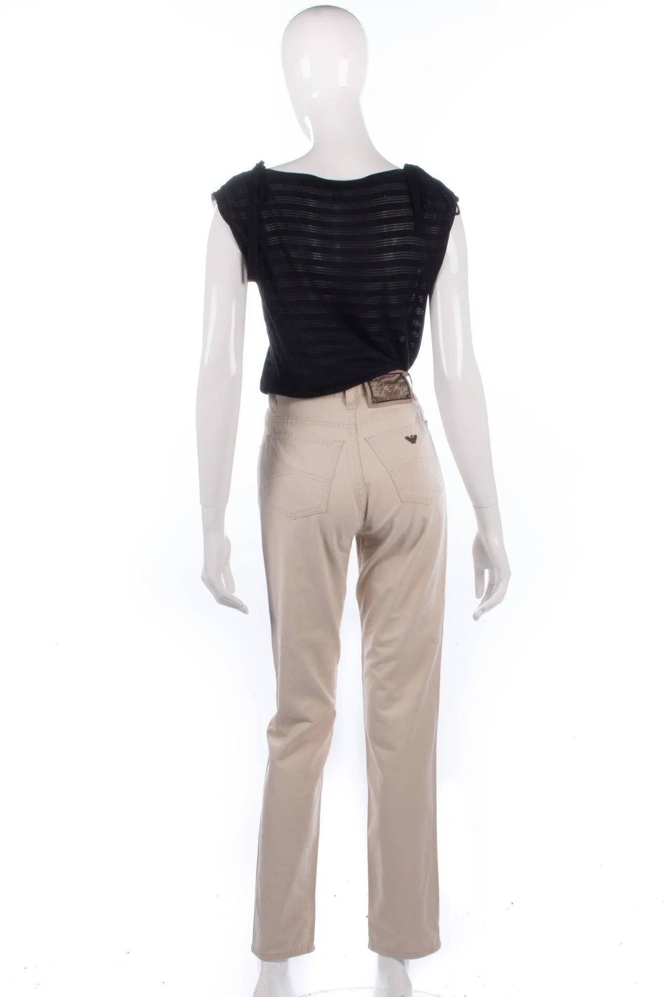 Armani Jeans High Waisted Cream Size 23 inch waist.