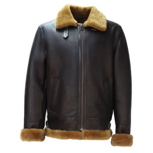 B3 Memphis Belle Sheepskin Flying Jacket in Brown / Ginger