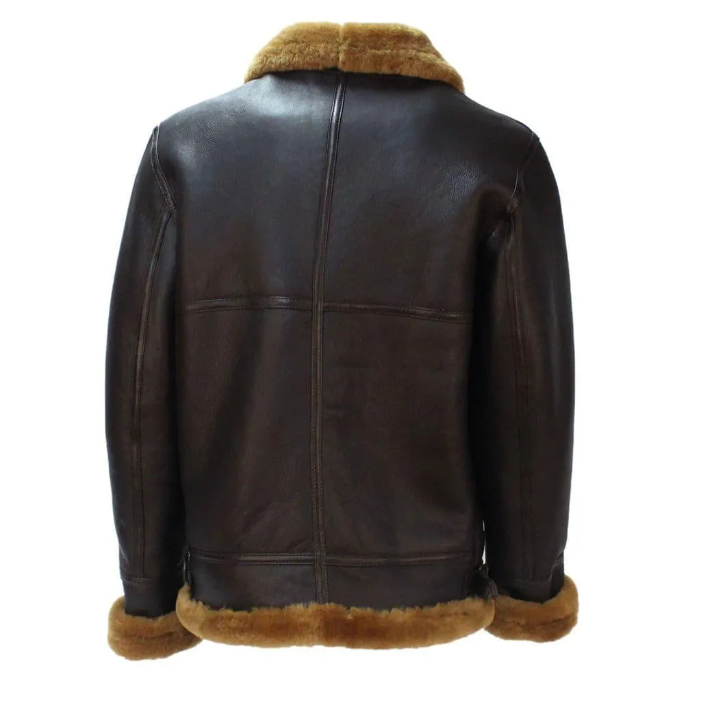 B3 Memphis Belle Sheepskin Flying Jacket in Brown / Ginger