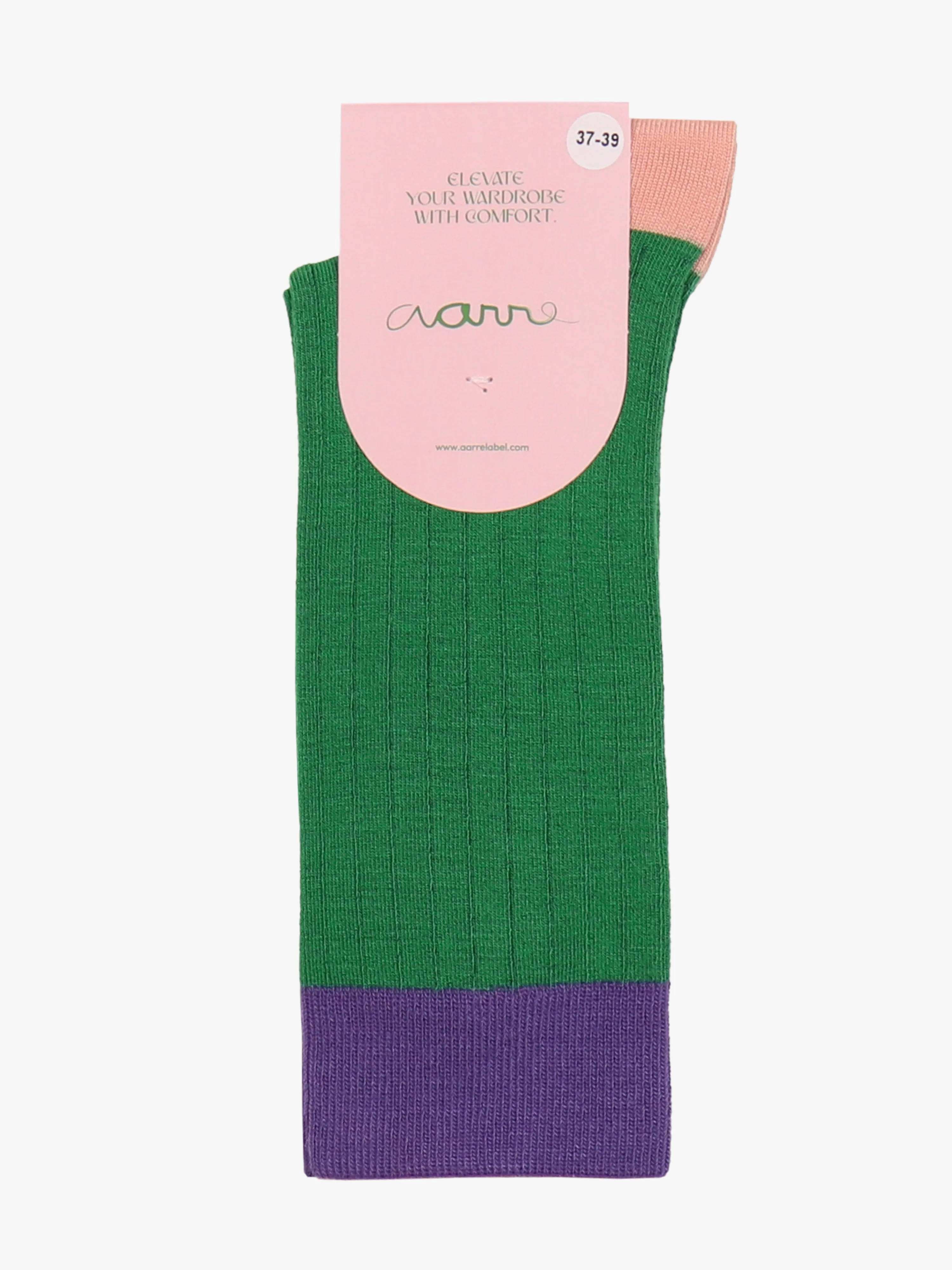 Bamboo Rib Socks Green