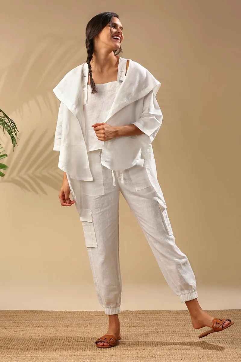 Banyan Gender Fluid Jacket / Overcoat - White