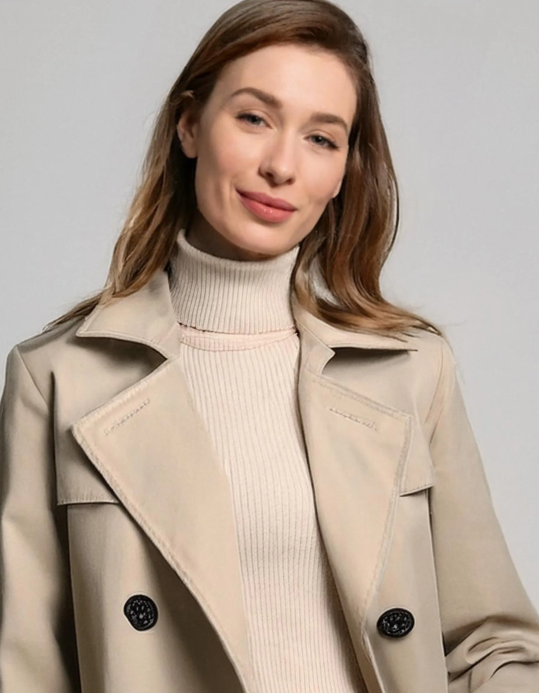 Beige Longline Trench Coats