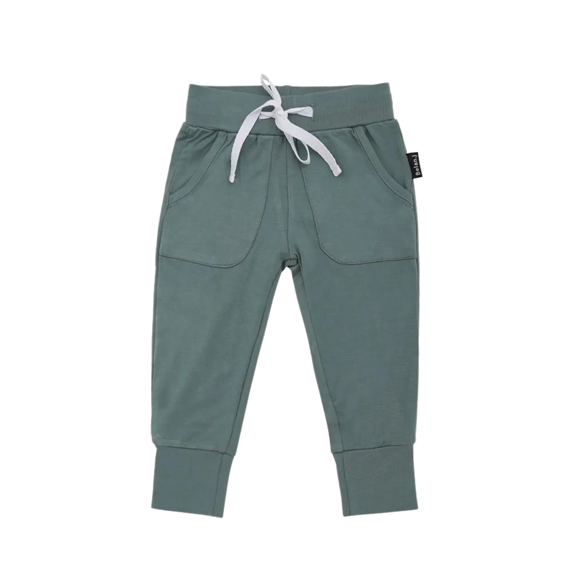 BELAN J Drawstring Harem Pants - Leafy Green