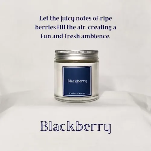 Better co Scented Soy Wax Amber Jar Candle Organic Luxury Aroma Burning Time Upto 20 Hours. Combo Pack of 3. Nutmeg   Coco BlackBerry and Lavender