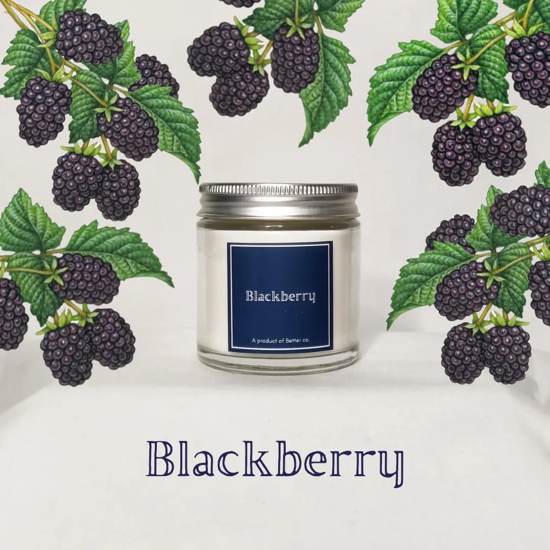 Better co Scented Soy Wax Amber Jar Candle Organic Luxury Aroma Burning Time Upto 20 Hours. Combo Pack of BlackBerry and Nutmeg   Coco.