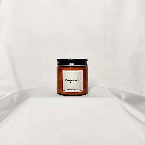 Better co Scented Soy Wax Amber Jar Candle Organic Luxury Aroma Burning Time Upto 20 Hours. Combo Pack of Lavender and Honeysuckle