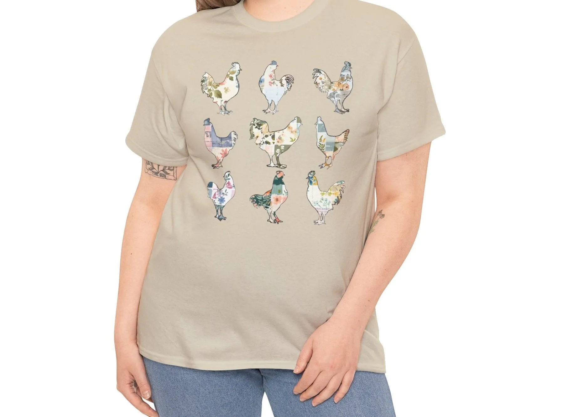 Boho Chickens | Cotton Tee