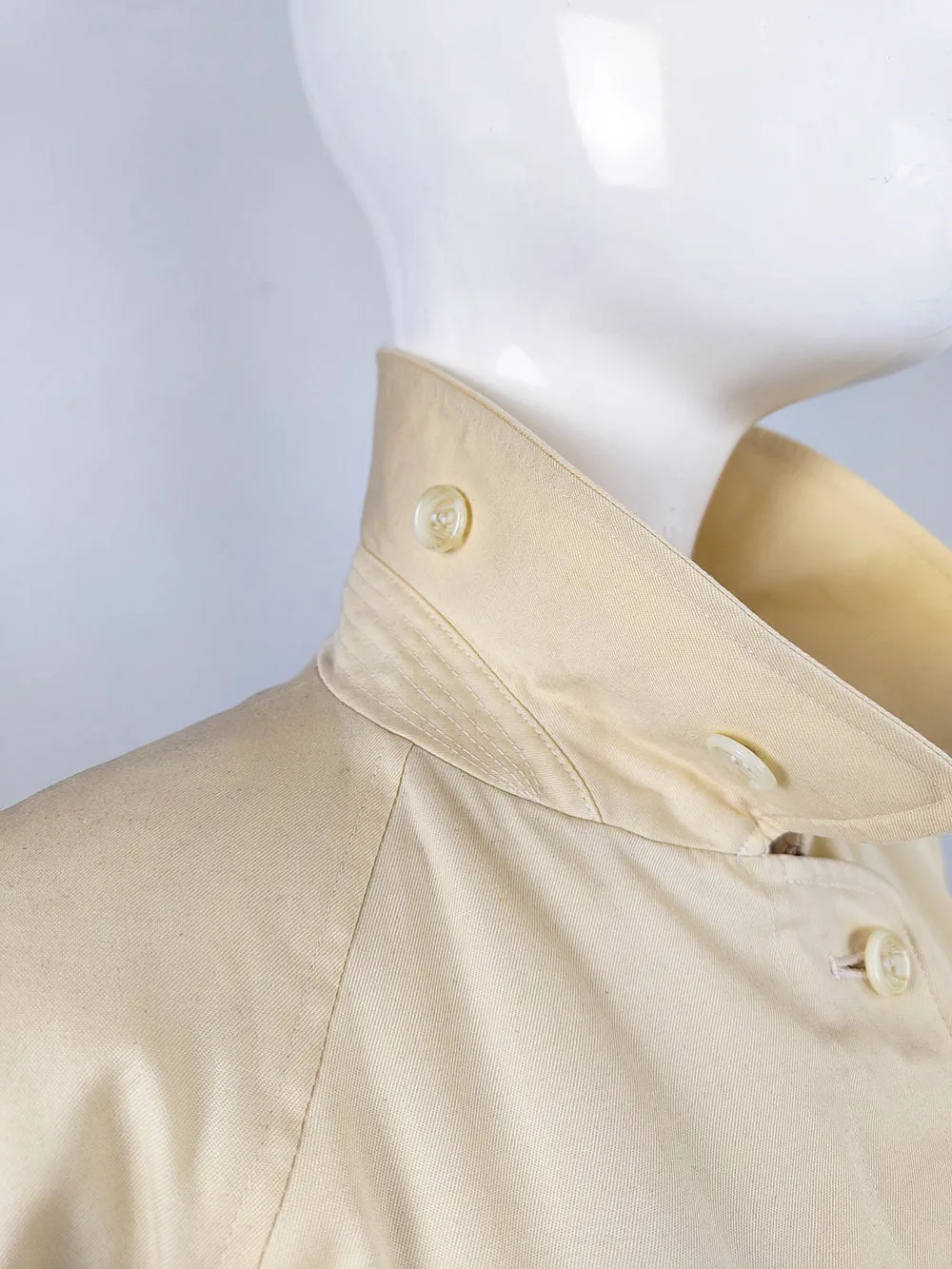 Burberry Vintage Womens Pastel Yellow Blouson Jacket, 1980s