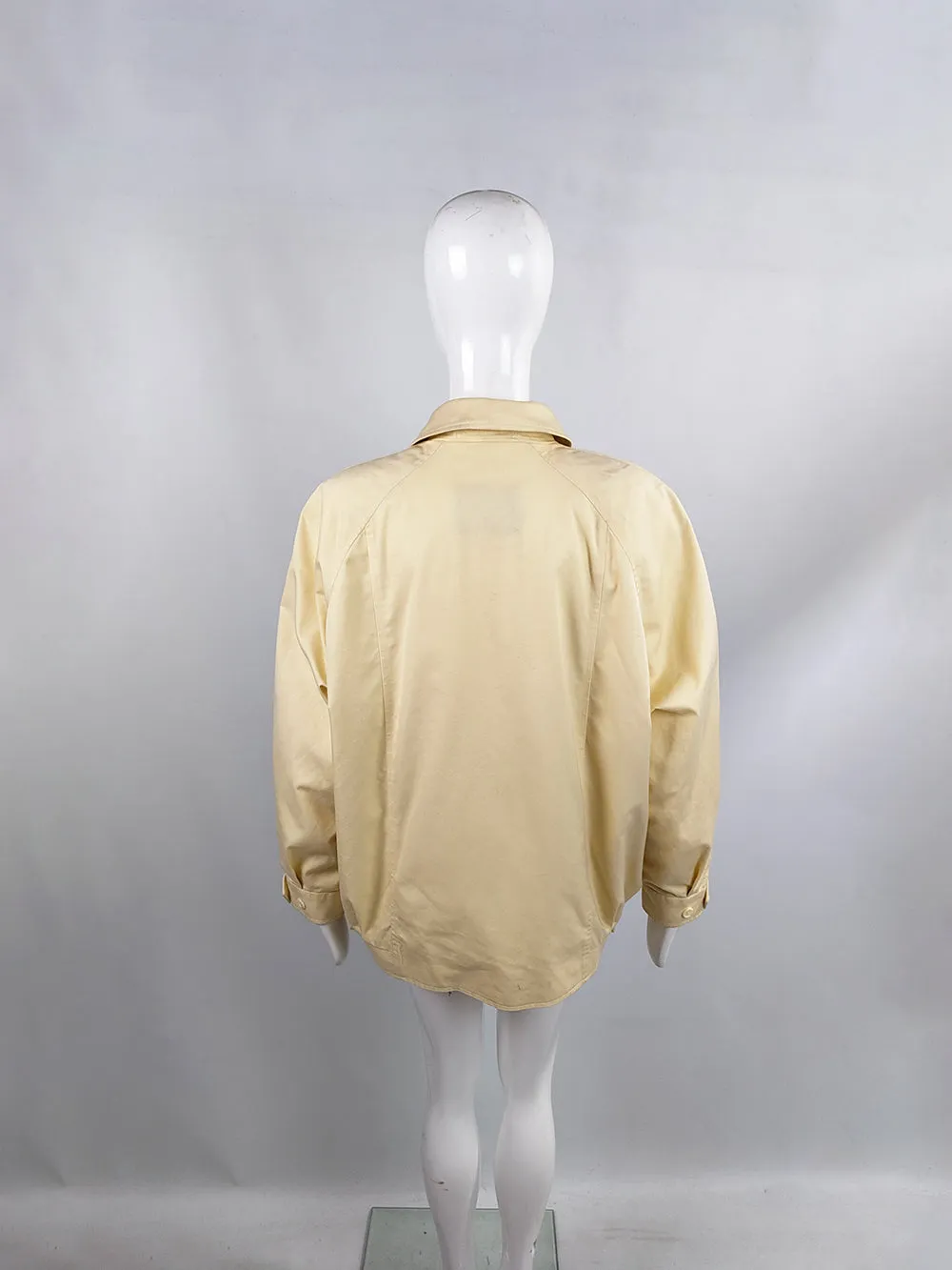 Burberry Vintage Womens Pastel Yellow Blouson Jacket, 1980s