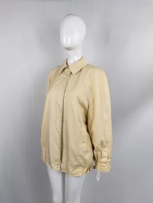 Burberry Vintage Womens Pastel Yellow Blouson Jacket, 1980s