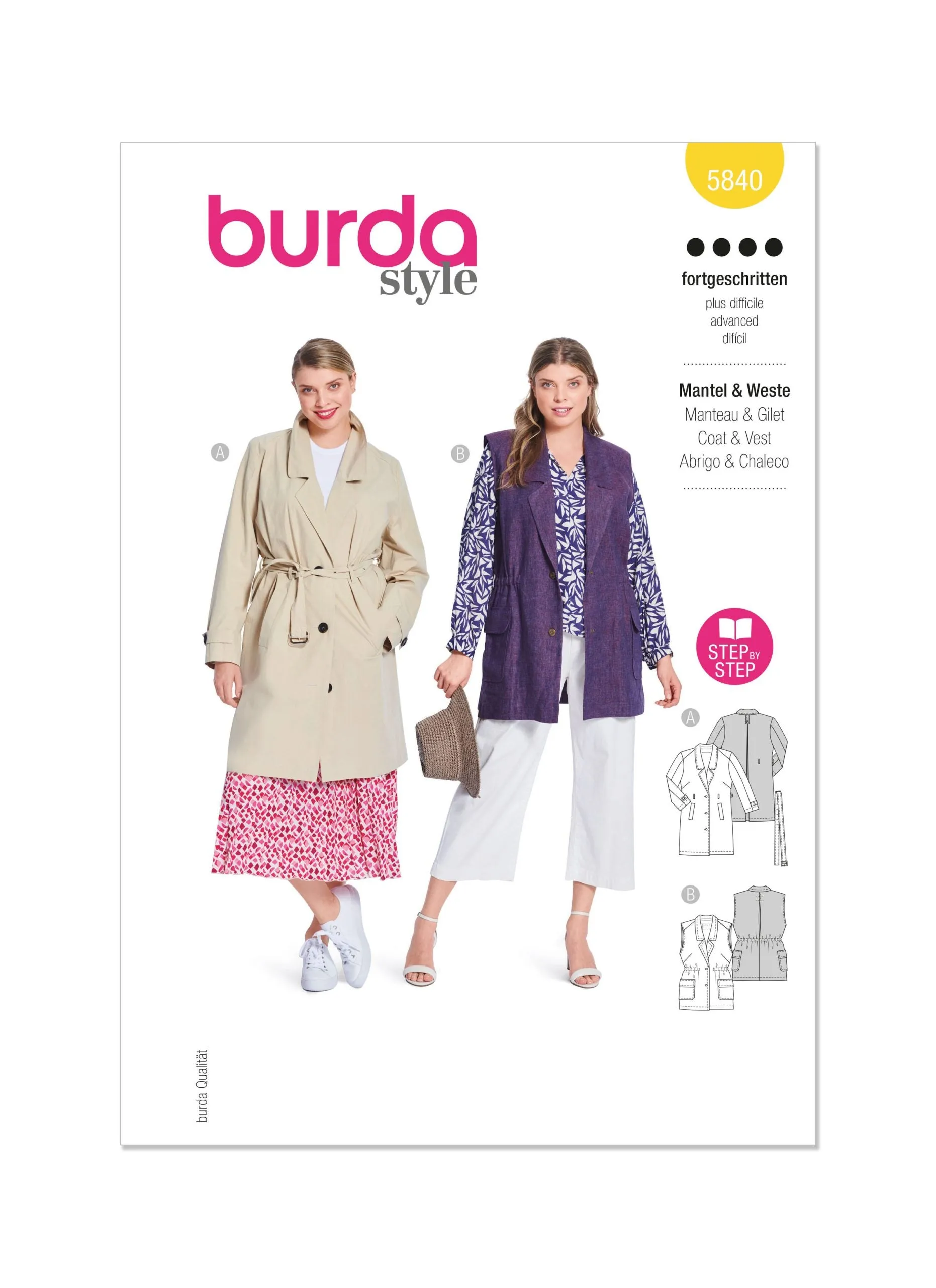 Burda Coat & Vest 5840