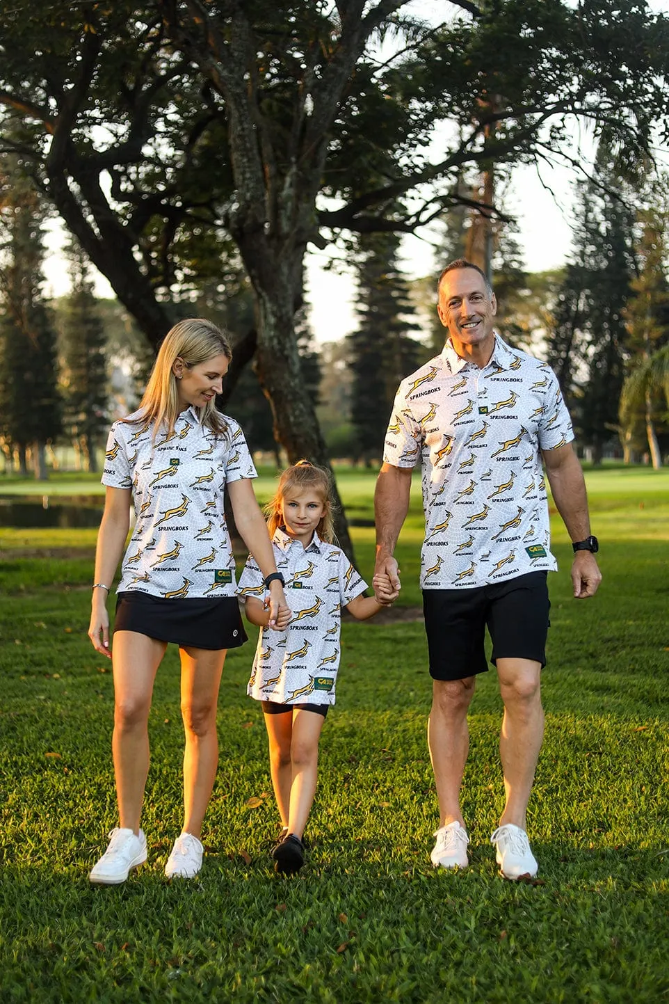 CA Springbok Golf Shirt | White Ethnic