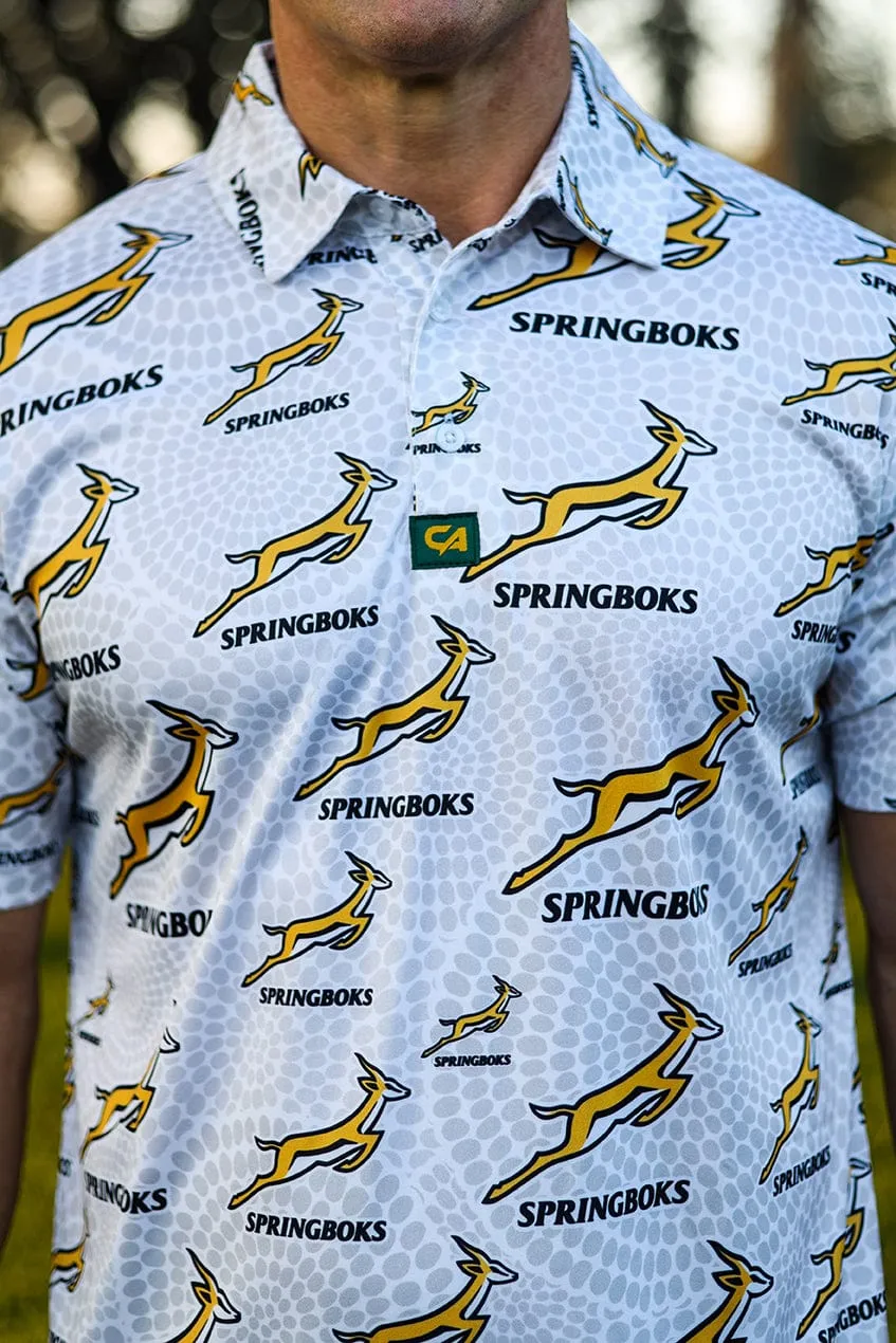 CA Springbok Golf Shirt | White Ethnic