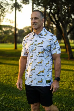 CA Springbok Golf Shirt | White Ethnic