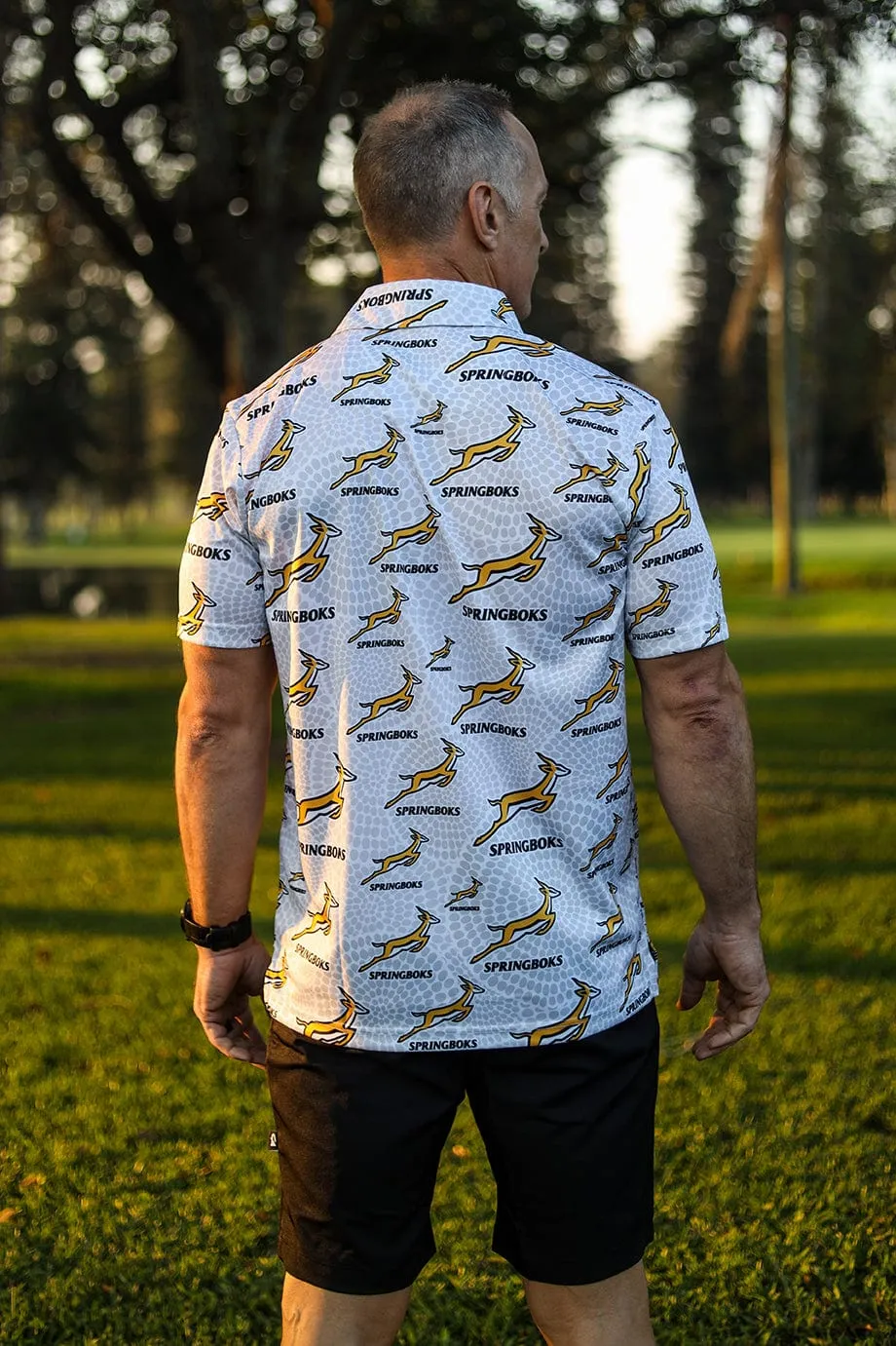 CA Springbok Golf Shirt | White Ethnic