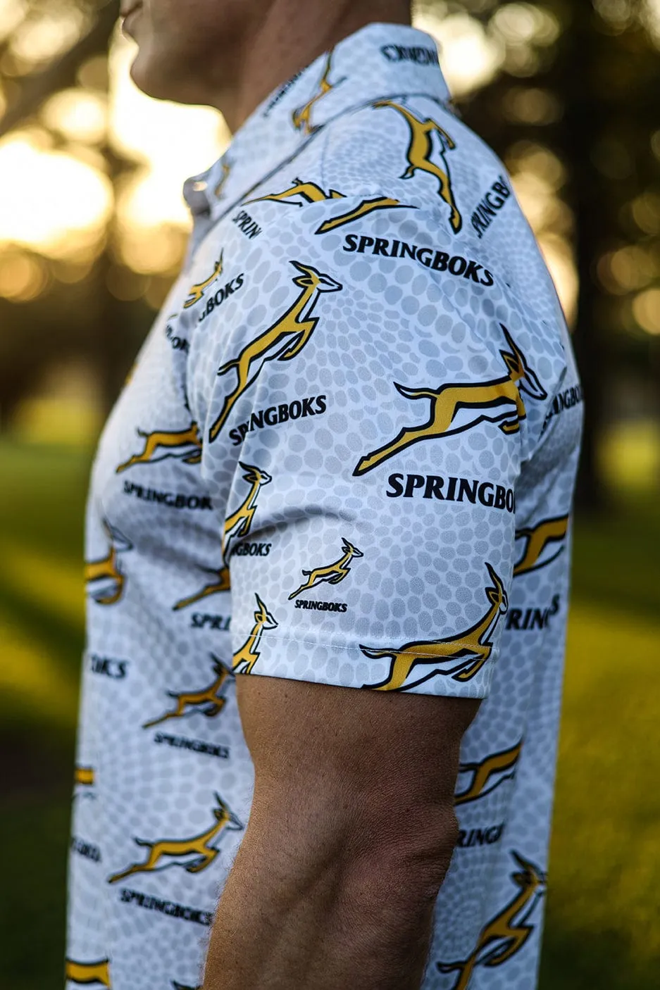 CA Springbok Golf Shirt | White Ethnic