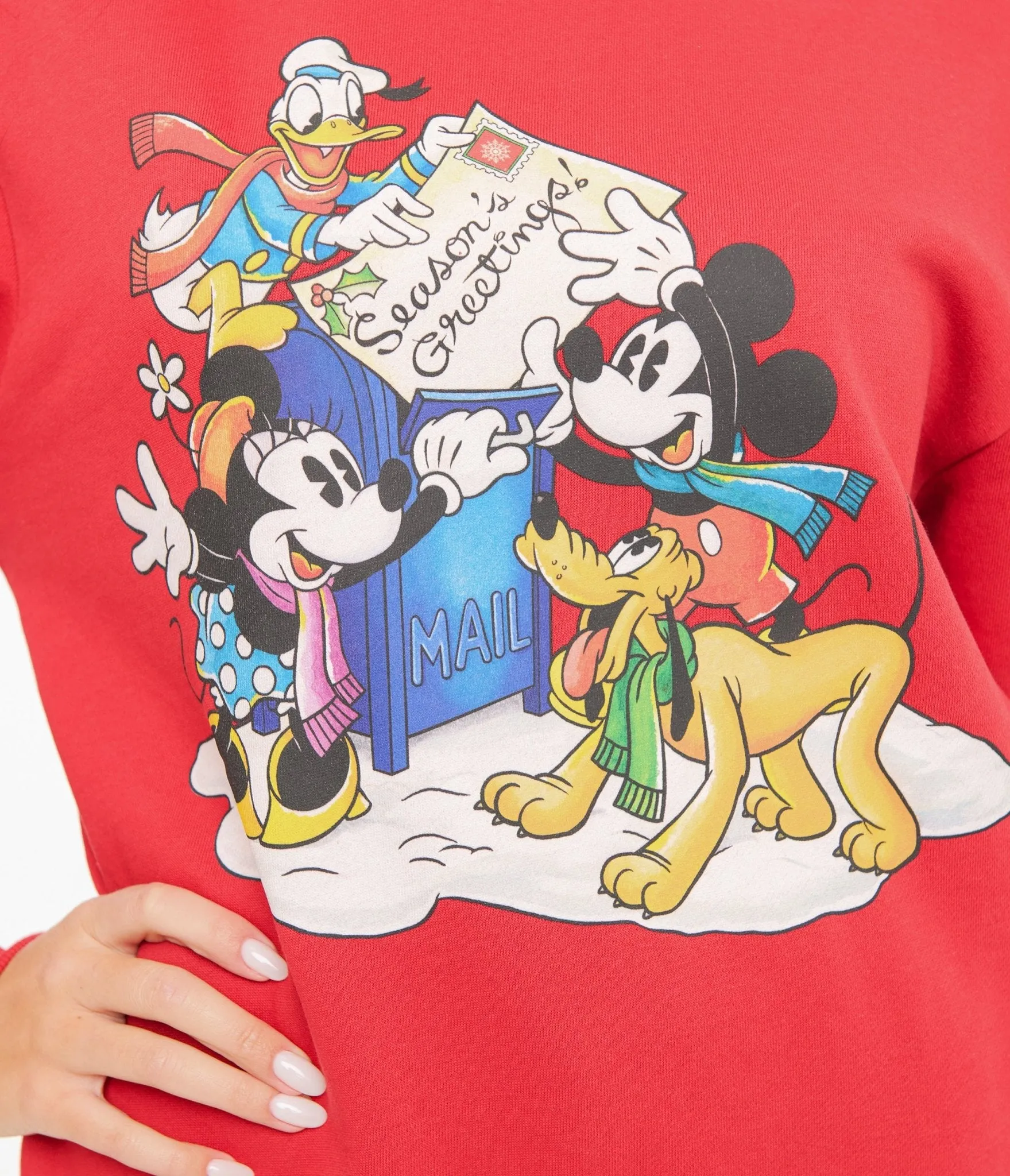 Cakeworthy Red Mickey & Minnie Seasons Greetings Sweatshirt