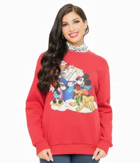 Cakeworthy Red Mickey & Minnie Seasons Greetings Sweatshirt