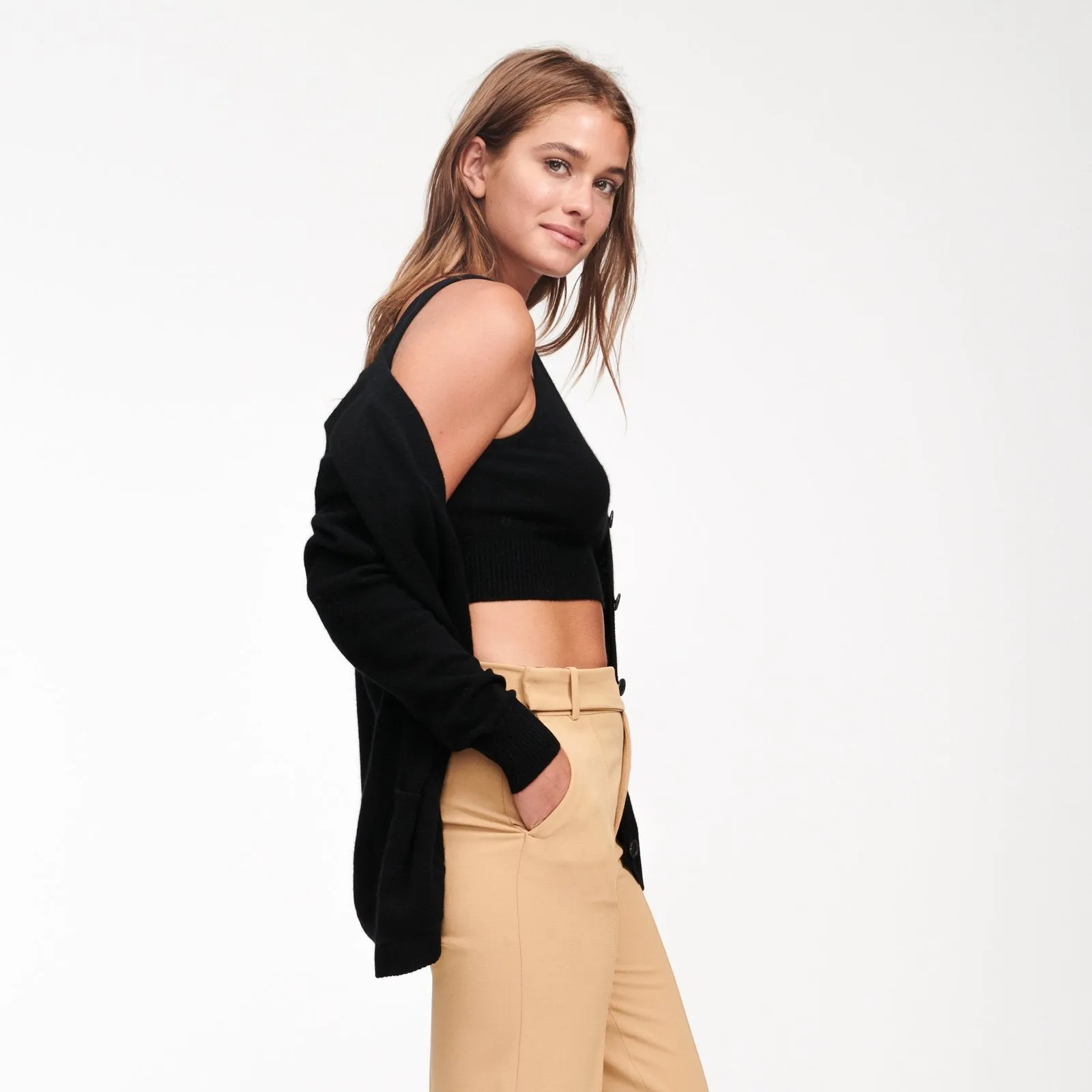 Cashmere Cropped Tank Top