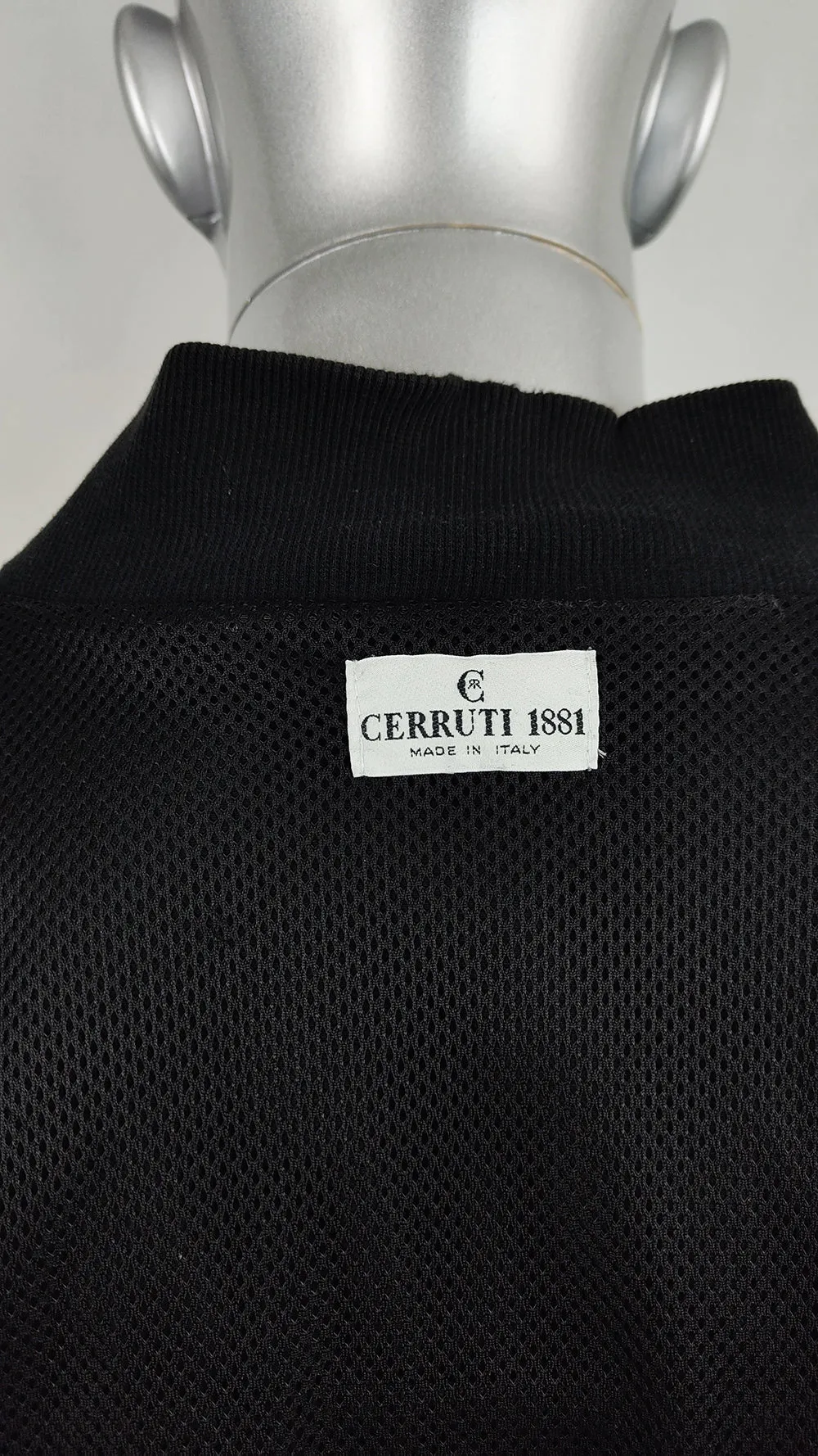 Cerruti 1881 x Ferrari Mens Black Embroidered Bomber Jacket