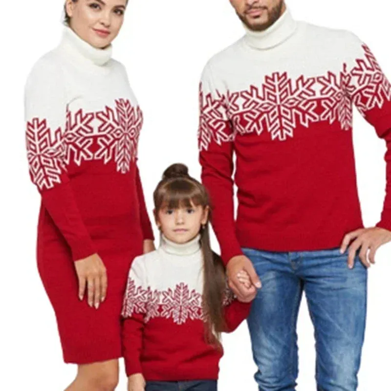 Christmas Family Look Turtleneck Sweater