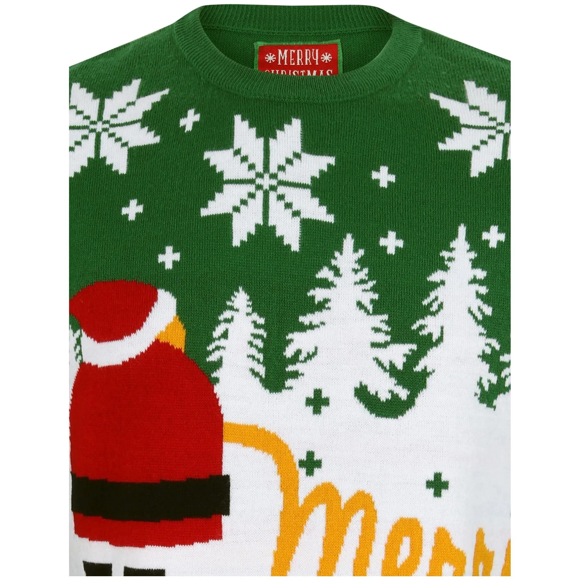 Christmas Xmas Snow Mens Jumper - Green