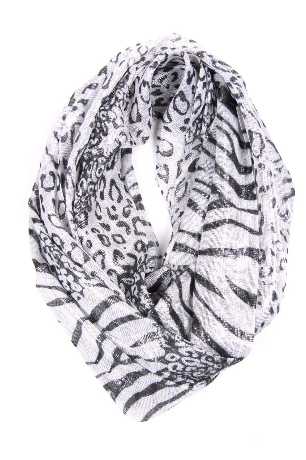 Circle Scarf / Zebra Print / Unisex