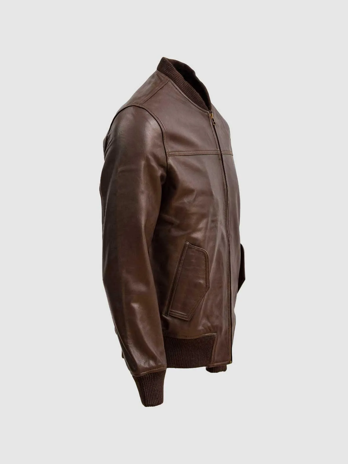 Classic Brown Bomber Jacket