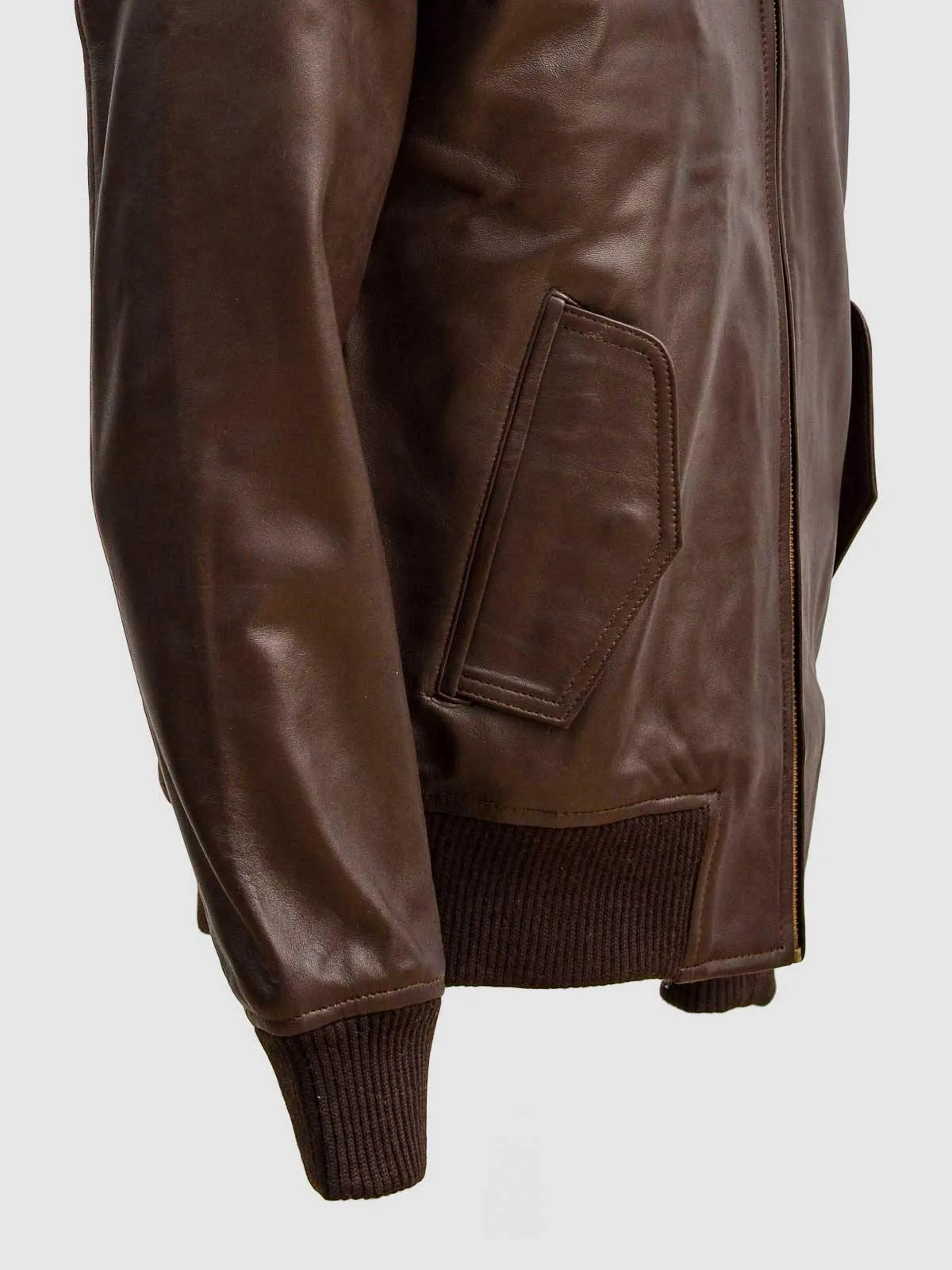 Classic Brown Bomber Jacket