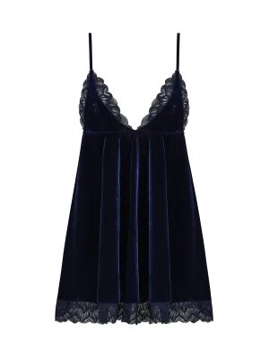 Coco de Mer Azzurra Babydoll in Sapphire